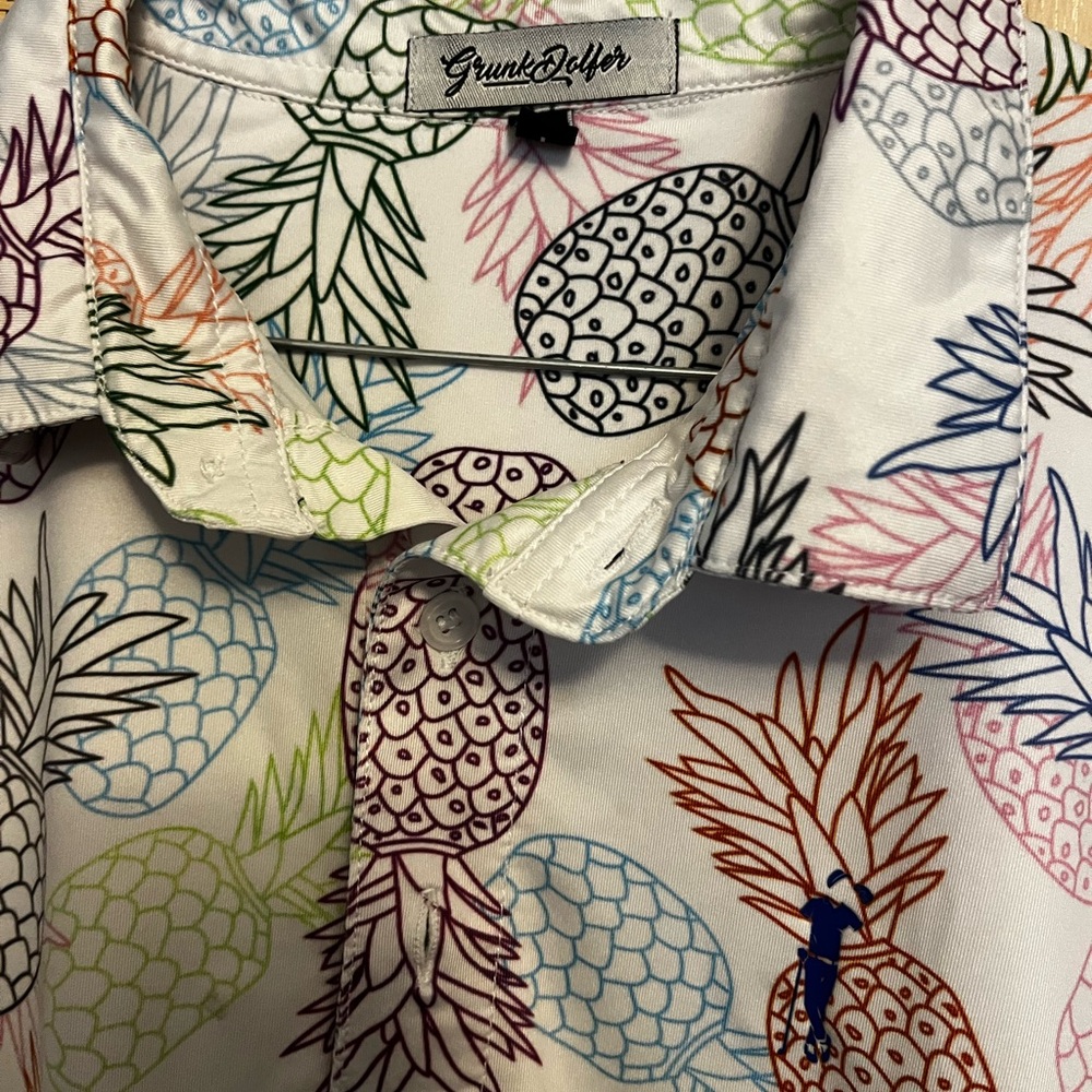 Grunk Dolfer Multicolor Pineapple Print Men's Shi… - image 3